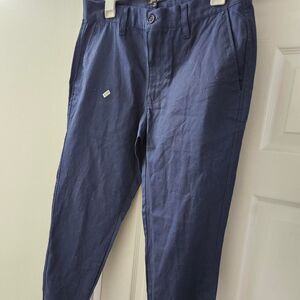 Elwood Men's Navy and Blue Trousers